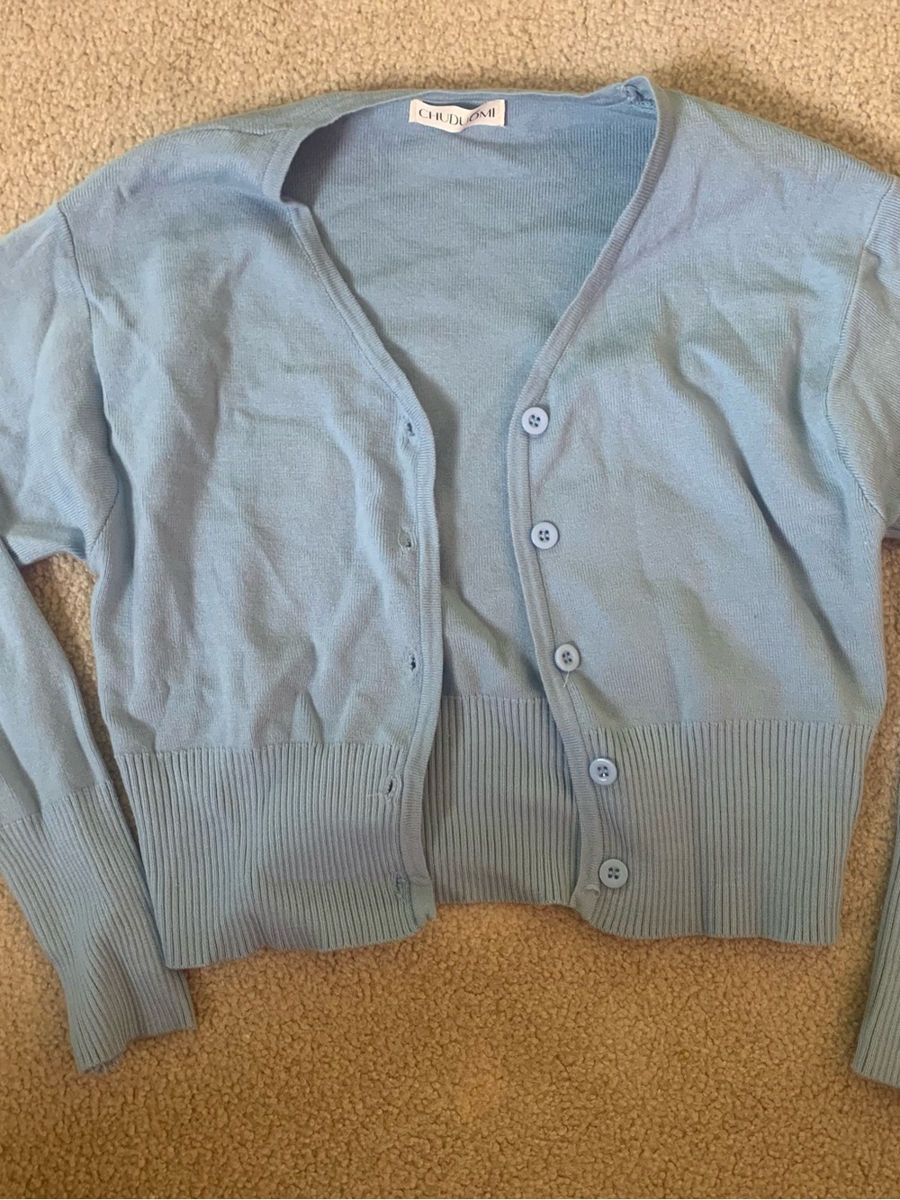 Baby blue cardigan